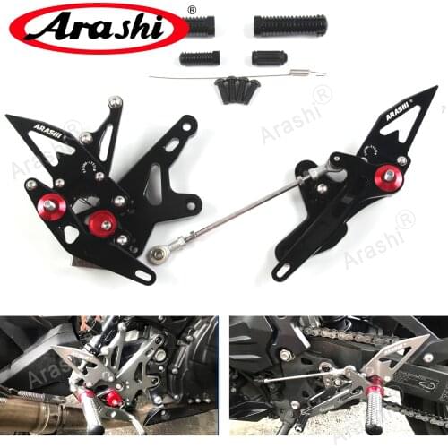 Arashi Racing Adjustable Rearset For KAWASAKI Ninja 400 2018 2019 CNC Footrest Foot Pegs NINJA400 Z400/ EX400 / ABS/ KRT Edition