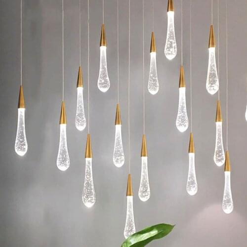 Modern LED Cyrstal Pendant Lights Modern Luxury Hotel Hall cafe Restaurant light Kitchen Living room home Hanging Lamp Luminarie