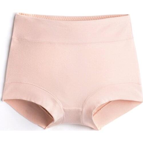 M~XL Plus Size Panties For Women Underwear High Waist Briefs Abdomen Cotton Underpants Solid Breathable Summer Female Intimates