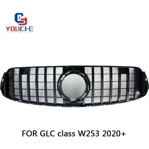 W253 X253 Grill GT R Front Bumper Black Grille Mesh For Mercedes GLC W253 X253 2020 + GLC300 GLC350 GLC200 GLC250 GLC43