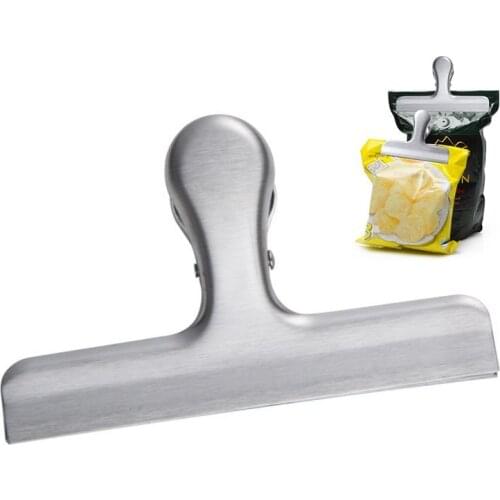 Snacks Bag Seal Clip Stainless Steel Portable New Kitchen Storage Food Beans Seal Sealing Bag Clips Sealer Clamp DIY Tool