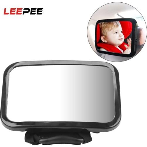 LEEPEE Car Rear Seat View Mirror Adjustable Wide Baby Safety Mirror Headrest Child/Kids Monitor Interior Accessories Car-styling