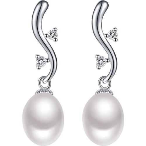 Sinya 925 sterling silver pearls drop earring spring vines catkins Design fine jewelry for women ladies lover tassel earrings