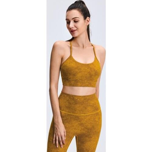 SDFHSFH Women Sports Underwear Beauty Back Yoga Vest Women Shockproof No Rims Fitness Sports Printing Bra Women Push Up Bras