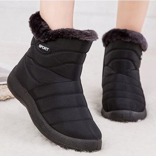 Winter Women Platform Boots Fashion Women Shoes Flat Casual Shoes Woman Waterproof Women Warm Shoes Ankle Boots Female Plus Size