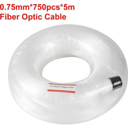 0.75mm*750PCS*5M End Glow PMMA Plastic Optic Fiber Cable for Star Sky Ceiling