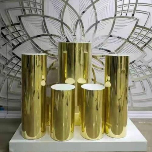 5pcs/set)Baby shower decorative pure white round cake dessert display pedestals acrylic plastic plinths senyu1945