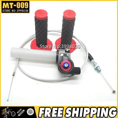 Aluminum Throttle Grip Quick Twist Gas throttle Settle with throttle cable fit KAYO Apollo Bosuer Dirt Pit Bike Visual Grips bar