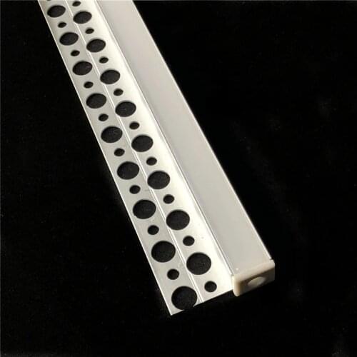 5-30pcs 1m embedded edge hidden 1 side corner aluminium profile, office show room wall ceil built in led 5-10mm Strip channel