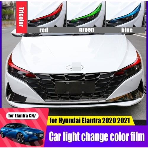 Car film change color film car light front daytime running light tail fog light suitable for Hyundai Elantra Avante CN7 20 21