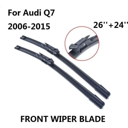 Car Auto Car Accessories Wiper Blades For Audi Q7 2006-2015 26''+24'' Windscreen Natural Rubber