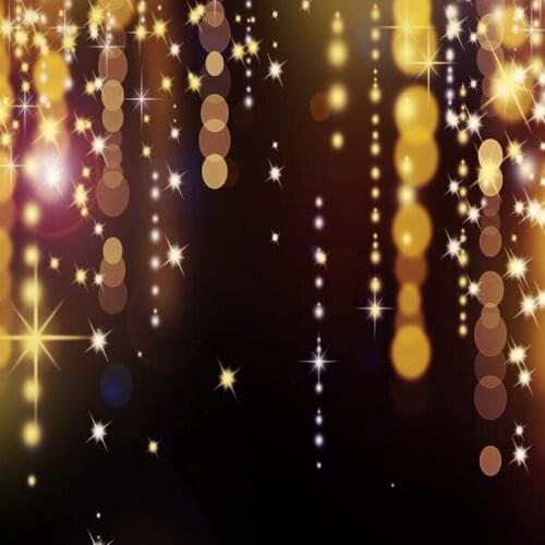 Sparkly Glitter Gold Beaded Bokeh Black photo backdrop polyester or Vinyl cloth High quality Computer print wall Backgrounds