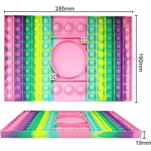 Big Pushs Bubble Rainbow Chess Board popetes Fidget Squeeze Dimple Toys For Children Adult Stress Relief popete Game brinquedos