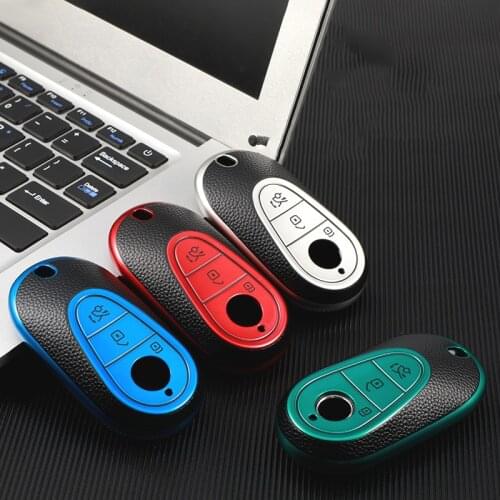 TPU Car Key Case Cover For Mercedes Benz S Class W223 2020 2021 Car Interior Accessories Car-Styling Holder Keychain Shell