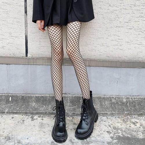 Black Fishing Net Tights 2021 Tide Cheren Tights Stockings Mesh Socks Women Tight Summer White Sexy Women Sheer Pantyhose