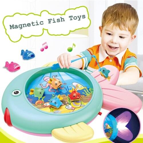 Kids Fishing Toys Electric Water Cycle Music Light Baby Bath Toys Child Game Play Fish Outdoor Toys Fishing Games For Children
