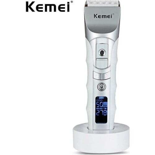 Rechargeable Electric LCD Screen Hair Clipper Adjustable Precise Blade Haircut Trimmer Professional Hairdressing Tool