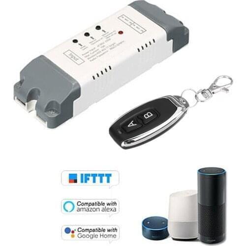 EWeLink 2CH Smart Wireless Timer Switch Receiver Module 433mHz RF Controller Kit Smart WiFi Voice Control Switch For Garage Gate