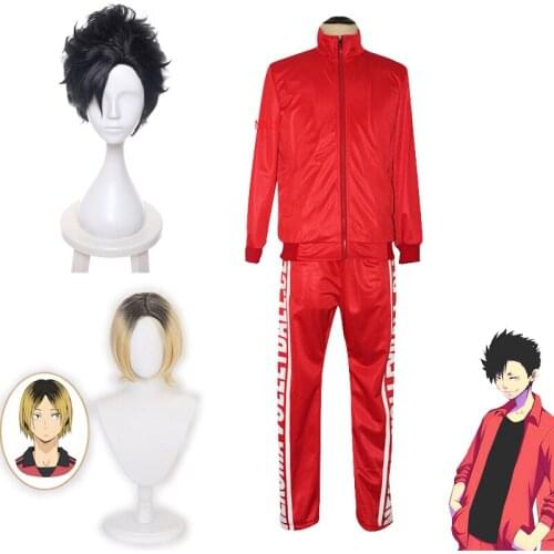 Haikyuu Kozume Kenma Cosplay Costume Kuroo Tetsurou Cosplay Wig Nekoma High School Spring and Autumn Volleyball Team Suit