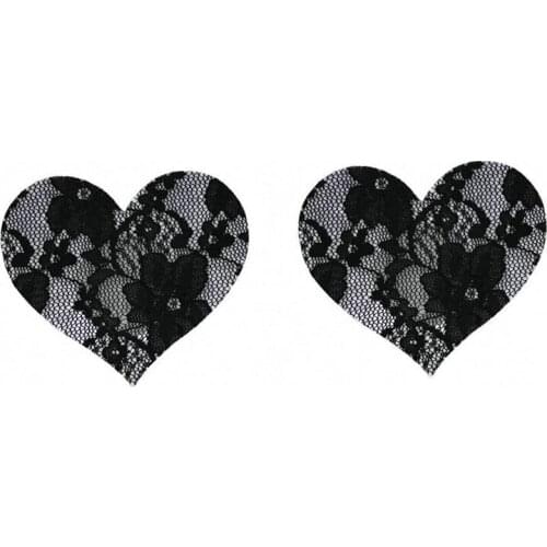Lace Heart Shape Bra Nipple Cover Sequin Invisible Pasties Stickers Women Push Up Lingerie Rainbow Self Adhesive Breast NCS081