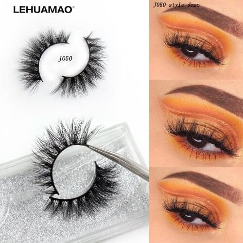 LEHUAMAO Eyelashes 3D Mink Lashes 100% Cruelty free Cross thick Mink Eye Lashes Natural long False Eyelashes Extension New 1Pair