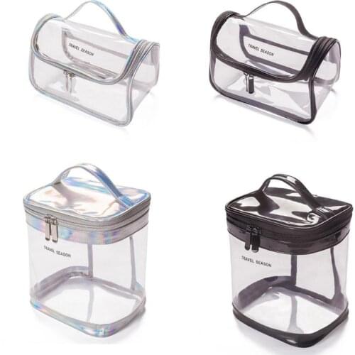 D0LF Multifunctional Transparent Cosmetic Bag Makeup Pouch Toiletry Travel Organizer