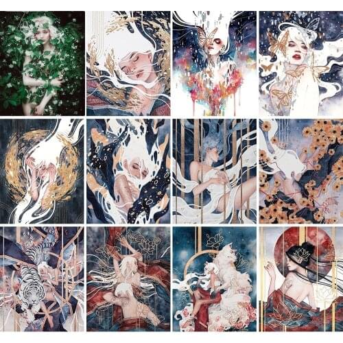 Painting By Numbers Woman Handpainted Oil Painting On Canvas Drawing Picture By Numbers Modern Wall Decor Home Decoration Gift