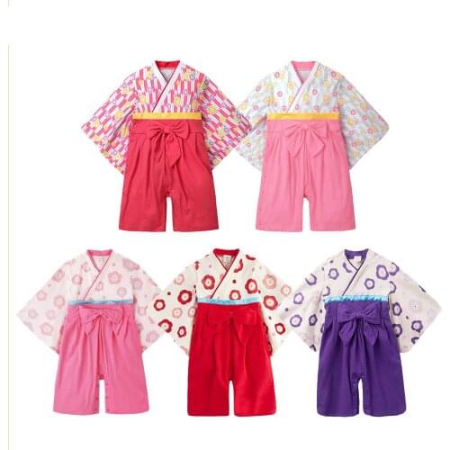 2020 New Spring and Summer Cute Girl Baby Long Sleeve Romper Loose Soft Baby Clothes Baby Girls Kimono Style