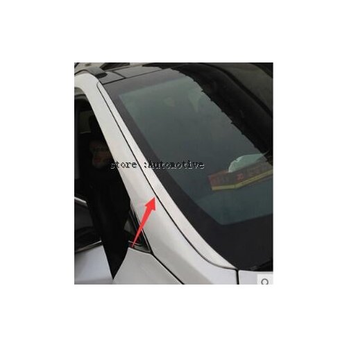 Stainless steel front window side cover trim fit 2 pcs 2013 2014 2015 2016 for HYUNDAI SANTA FE SPORT IX45