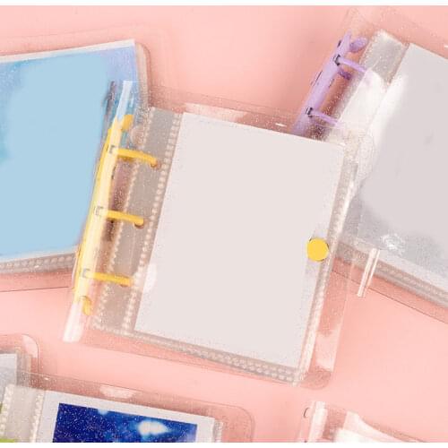 Transparent/Glitter Photo Album 4 inch Loose-leaf Album Photocard Holder 40 Photos Binder Photocards Scrapbooking Instax Album