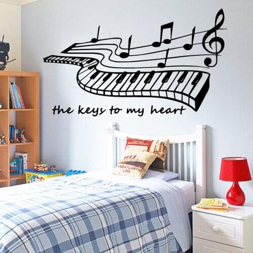 Drop Shipping Music Sentence Quotes Wall Stickers Self Adhesive Art Wallpaper Nursery Kids Room Wall Decor Art Mural