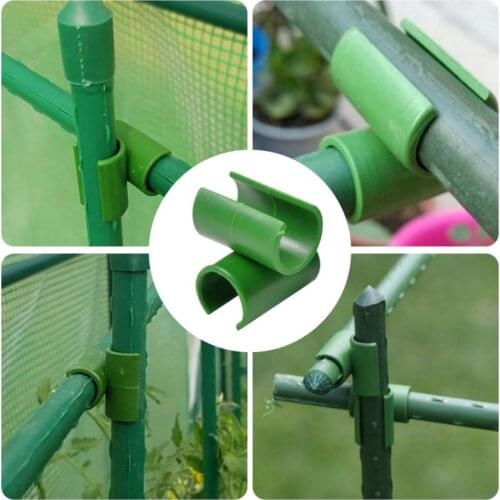 Garden Accessories 10pcs Plant Buckle Clips Garden Tube Connection Plant Supports Plastic Cross-Type Pipe Tube Securing Clips