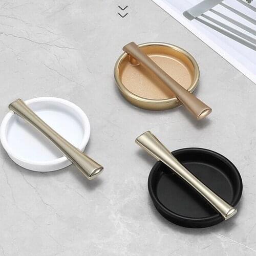 Modern Round Furniture Drawer Cabinet Handle Kitchen Cupboard Wardrobe Embed Insert Metal Zinc Door Pull Hardware Dresser Knob