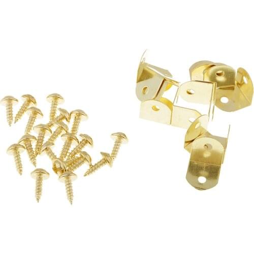 100Pcs Stainless Angle Bracket Small L Shape Corner Repair Braces 12 x 12 mm