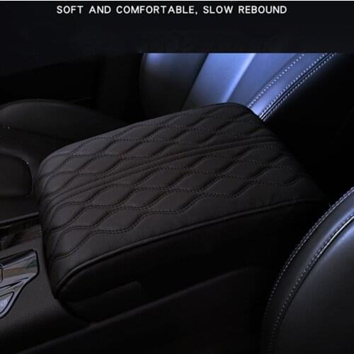 Universal New Cover Car Center Armrest Cover Stitching PU Leather Surface Shell Trim Fit for F150 Honda Ford Toyota VW Hyundai