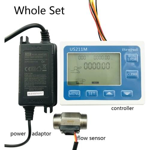 US211M Water Flow Meter Hall Water Flow Sensor Reader with SUS304 Stainless Steel USS-HS21TI 1-30L/min hall water flowmeter