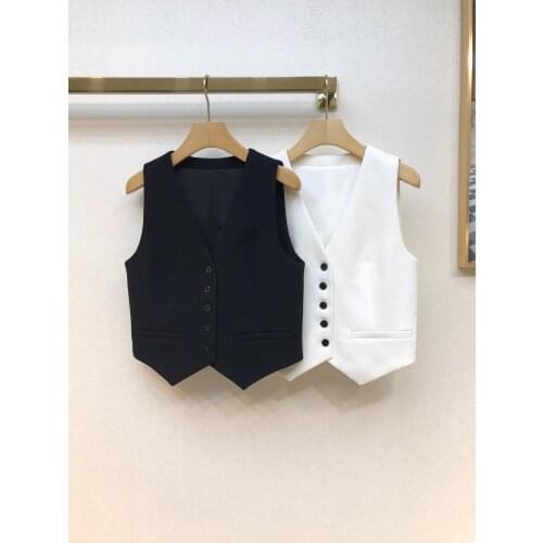 High 2021 New Ladies Quality Fashion Sleeveless V-Neck Vest 0311