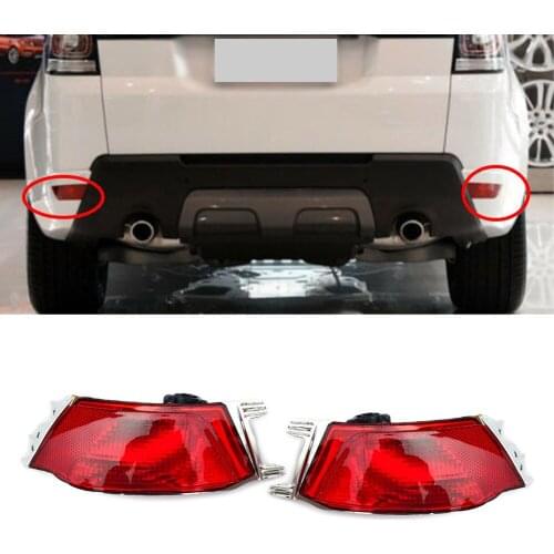 1 Pair Car Rear Bumper Fog Lamp Light Red Lens Left + Right For Land Rover Range Rover Sport 2014 2015 2016 2017 L494
