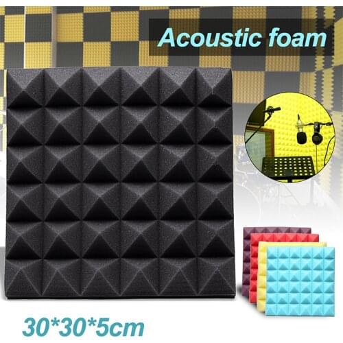 30*30*5cm Studio Acoustic Soundproof Foam Sound Absorption Treatment Panel Tile Wedge Protective Sponge 4 Colors