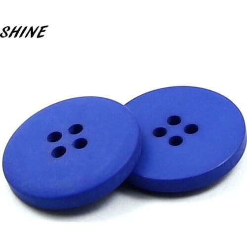 50PCs Resin Sewing Buttons Scrapbooking Round Blue Yogon Four Holes 11.5mm\15mm\25mm Costura Botones decorate bottoni botoes