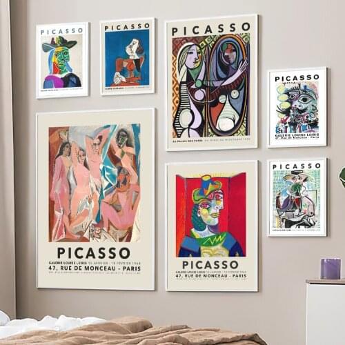 Picasso Abstract Lady Color Block Wall Art Canvas Painting Nordic Posters And Prints Wall Pictures For Living Room Bedroom Decor