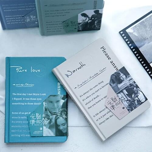 Exquisite European Movie trailer Notebook line blank Grid Color inside pages Diary Portable Weekly Plan Notepad Supplies