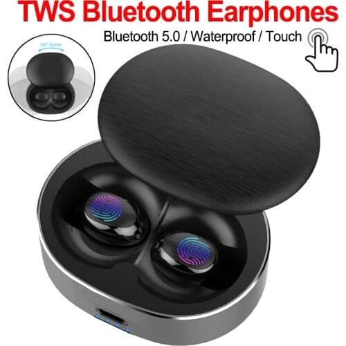 Bluetooth 5.0 Wireless Earbuds TWS Stereo Headset Mini Earphone Auto fast Pair Noise Cancelling Handfree for iPhone Xiaomi
