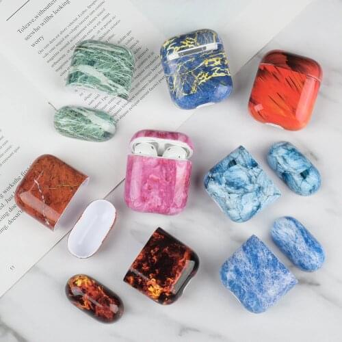 Marble Pattern Wireless Earphone Cases For AirPods 1 2 Soft TPU Case Cover For Airpods 2 1 Air Pods Charge Box Protective Sleeve