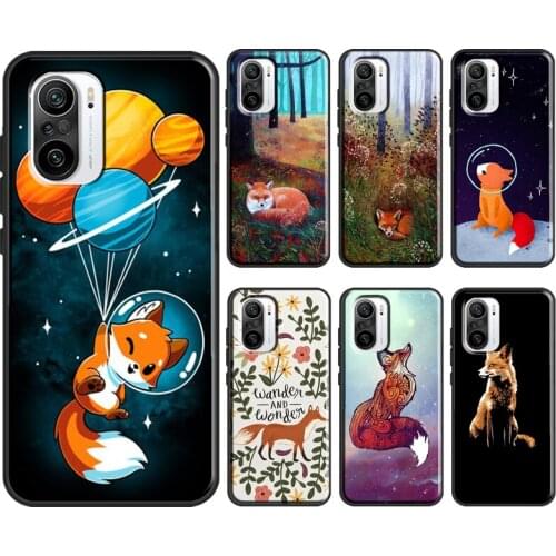 Cute cartoon animal Red fox Art For Xiaomi Mi 9T 10T Pro Mi Note 10 Lite A2 Mi 11 9 A3 Case For POCO F3 X3 Pro M3 Cover