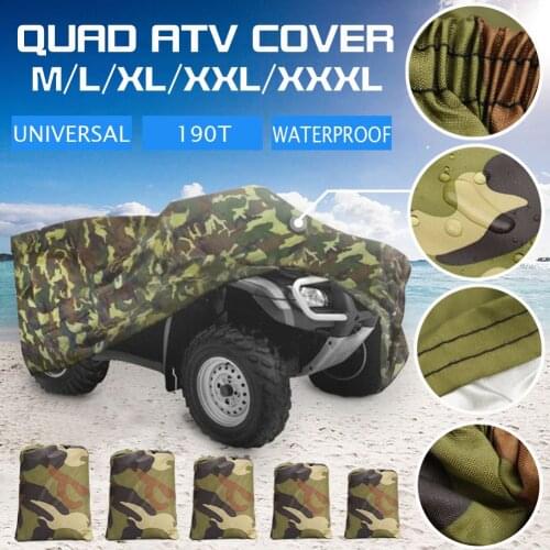 1pcs Universal 190T Camouflage Waterproof Motorcycle Cover Quad ATV Vehicle Scooter Motorbike Cover M L XL XXL XXXL RU Stock