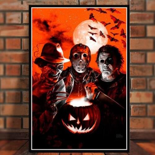 Jason Voorhees Freddy Krueger Classic Horror Movie Poster Prints Canvas Art Painting Wall Pictures Home Wall Bedroom Decoration