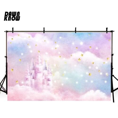 DAWNKNOW Baby Castle Photography Background For Baby Cartoon Bear Photo Shoot Backdrop For Wedding Photo Studio G930