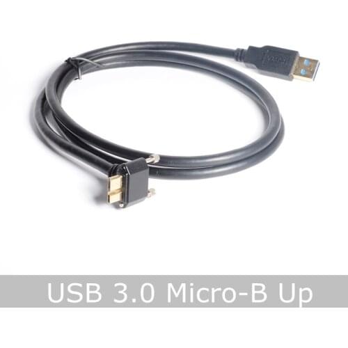 Micro USB 3.0 Cable (USB to USB Micro B Cable) Upward with Dual Screw Locking Data Sync and Charging Cable