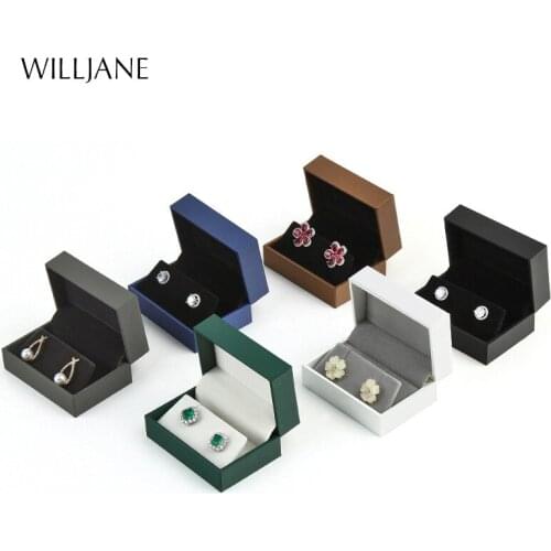 Quality Stud Earring Jewelry Storage Presentation Packaging Gift Boxes Faux Leather Piercing Nail Pendant Necklace Organizer Box